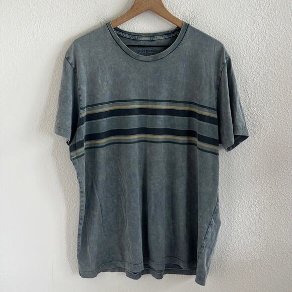 Lucky Brand Washed & Worn Striped T-Shirt Tee Short Sleeve XL - Picture 1 of 5